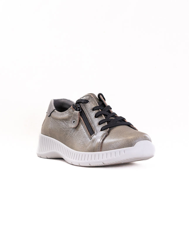 Suave Geneve Lace Up (Women's) - Barrel/Silvery