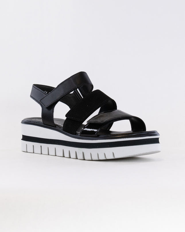 Gabor 44.620.27 Three Strap Sandal (Women's) - Black