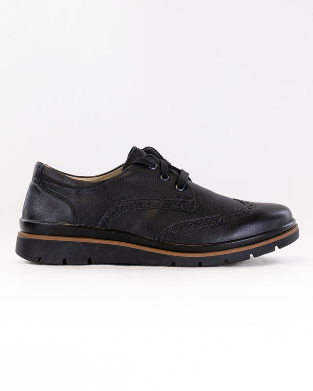 Fidelio Brogue 505102 (Women's) - Black Leather