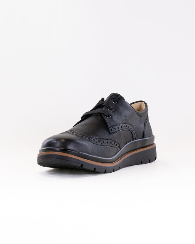 Fidelio Brogue 505102 (Women's) - Black Leather