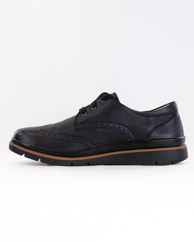 Fidelio Brogue 505102 (Women's) - Black Leather