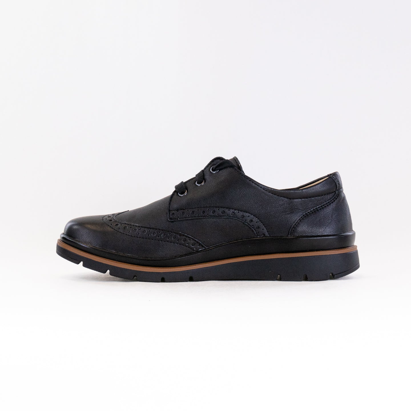 Fidelio Brogue 505102 (Women's) - Black Leather