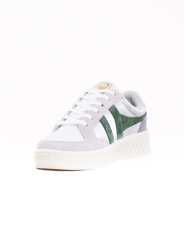 Gola Classics Superslam Blaze Sneakers (Women's) - Silver/Evergreen/Chalk/Pink