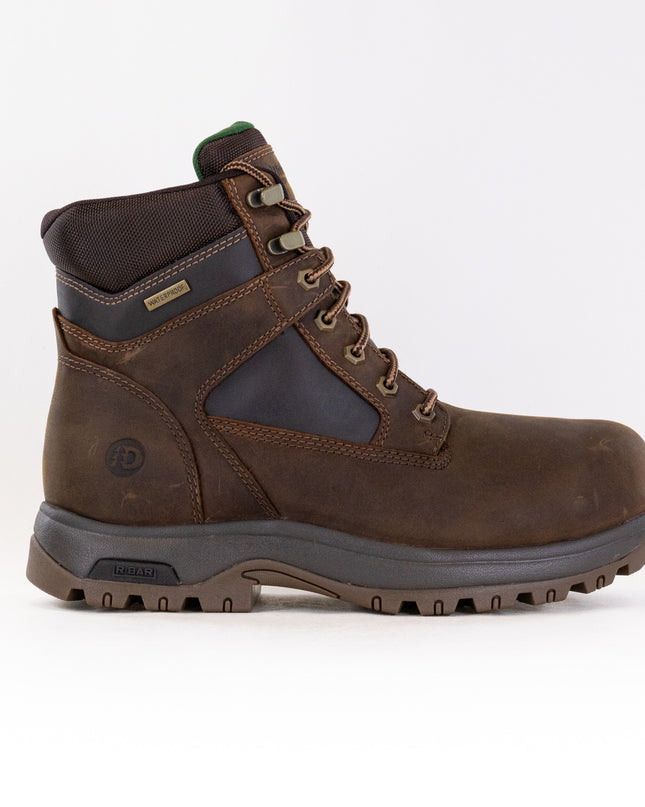 Dunham 8000Works Waterproof Safety Plain Toe Boot (Men's) - Brown Leather