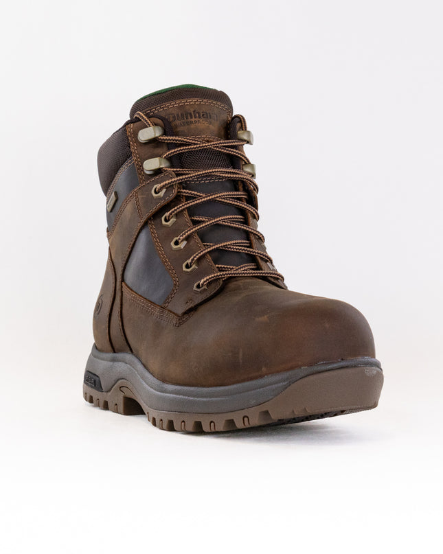 Dunham 8000Works Waterproof Safety Plain Toe Boot (Men's) - Brown Leather