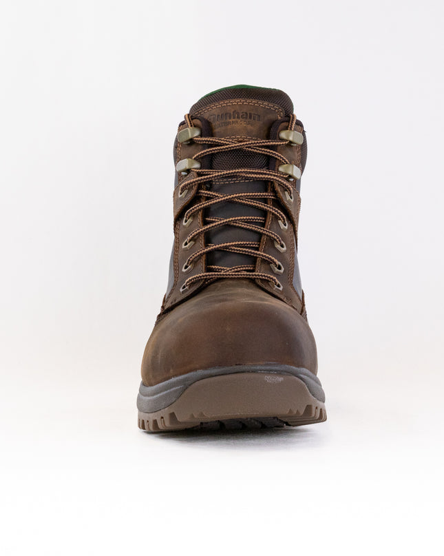 Dunham 8000Works Waterproof Safety Plain Toe Boot (Men's) - Brown Leather