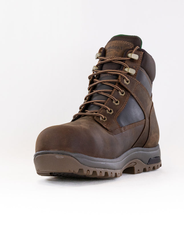 Dunham 8000Works Waterproof Safety Plain Toe Boot (Men's) - Brown Leather