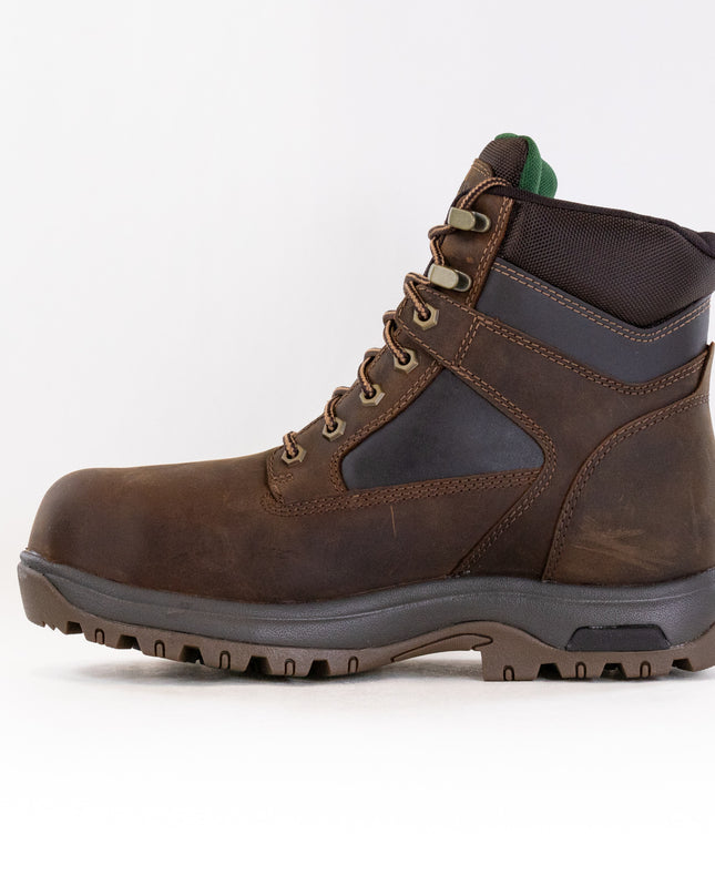 Dunham 8000Works Waterproof Safety Plain Toe Boot (Men's) - Brown Leather
