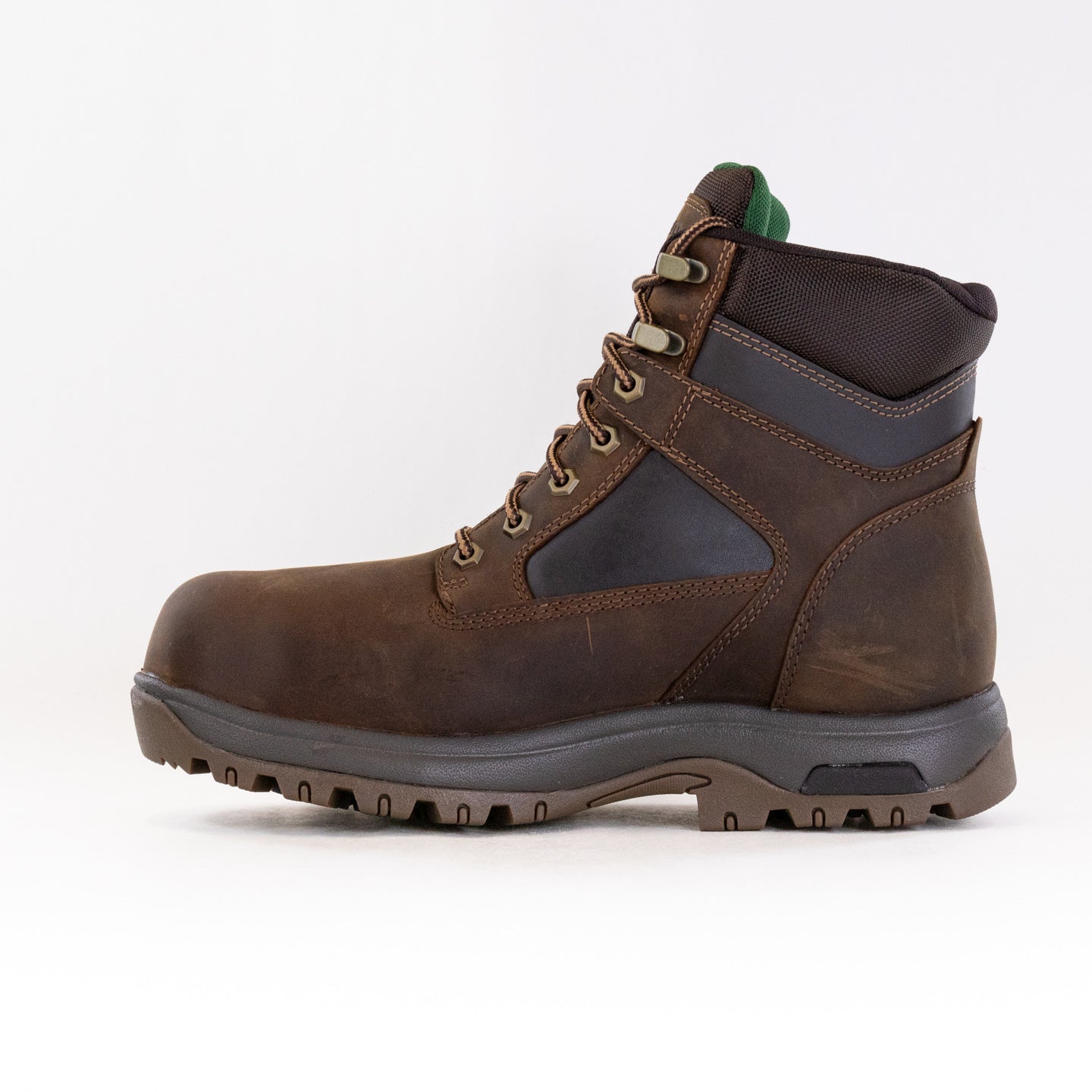 Dunham 8000Works Waterproof Safety Plain Toe Boot (Men's) - Brown Leather