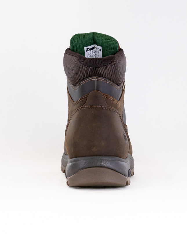 Dunham 8000Works Waterproof Safety Plain Toe Boot (Men's) - Brown Leather