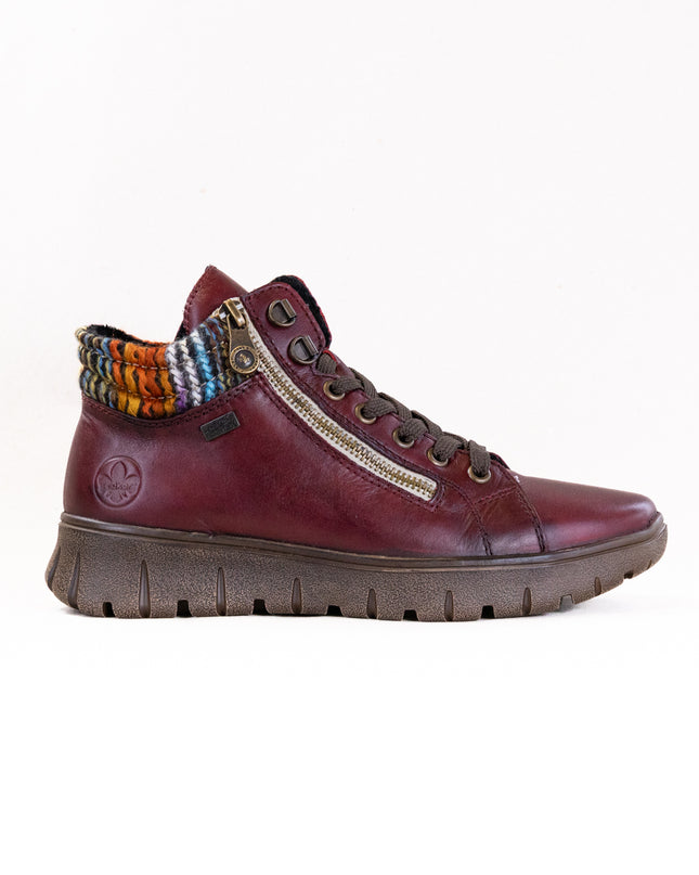 Rieker N1305 Heike (Women's) - Vino/Orange Multi