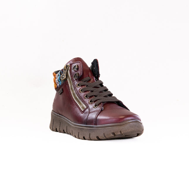 Rieker N1305 Heike (Women's) - Vino/Orange Multi