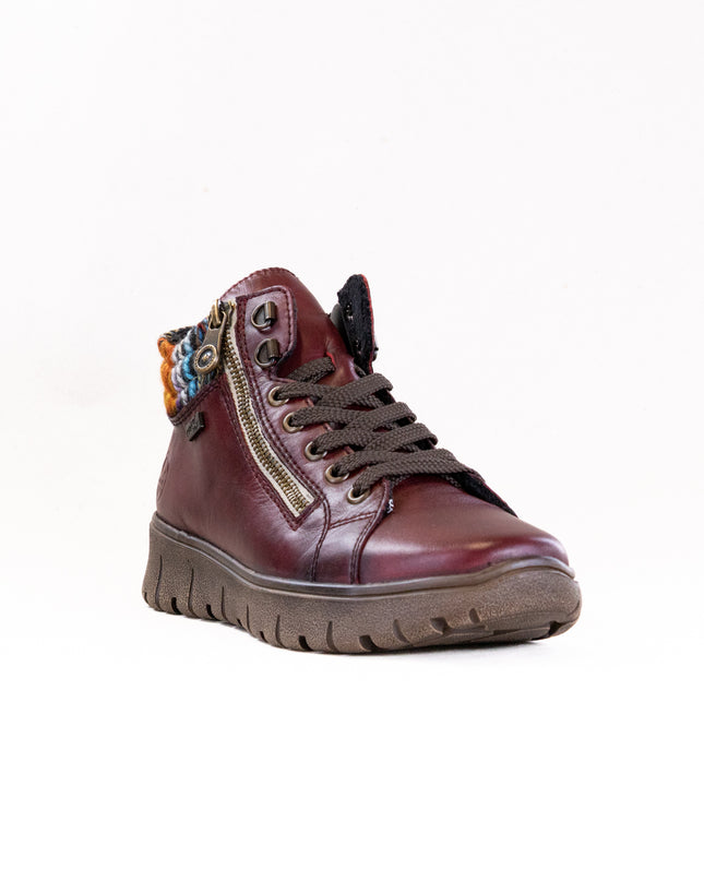 Rieker N1305 Heike (Women's) - Vino/Orange Multi