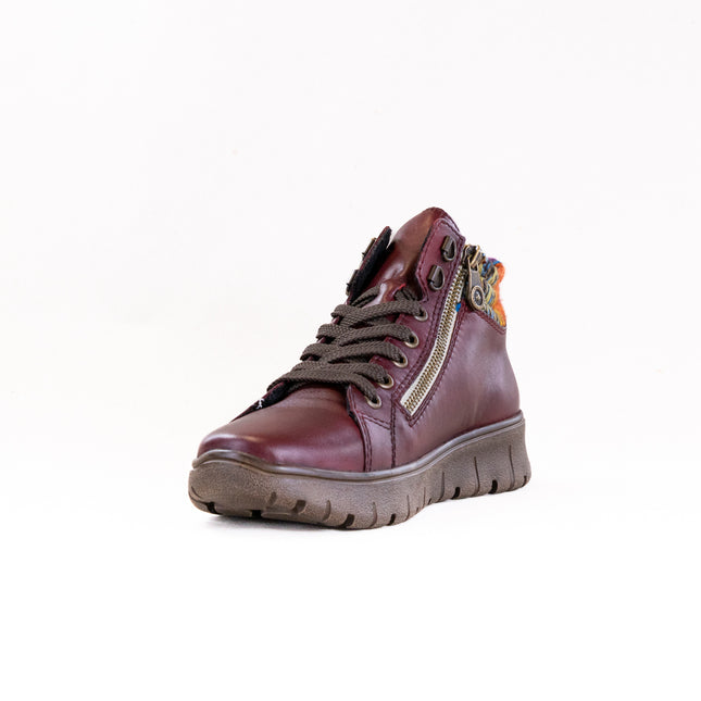 Rieker N1305 Heike (Women's) - Vino/Orange Multi