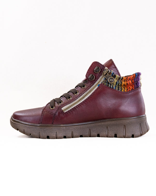 Rieker N1305 Heike (Women's) - Vino/Orange Multi