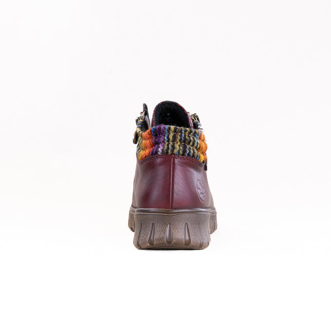Rieker N1305 Heike (Women's) - Vino/Orange Multi