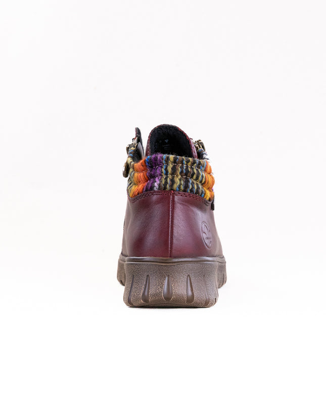 Rieker N1305 Heike (Women's) - Vino/Orange Multi