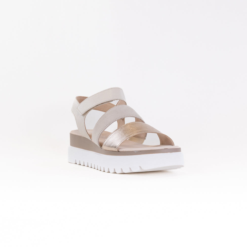 Gabor 24.610.62 Wedge Sandal (Women's) - White Metallic Combi Leather