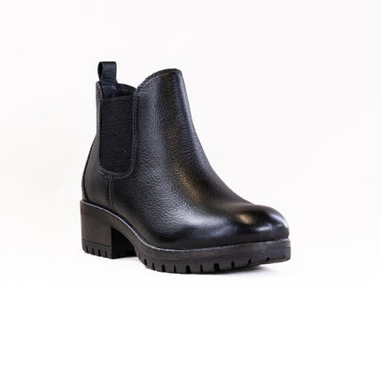 Salvia Cassy (Women's) - Black Pebbled Leather