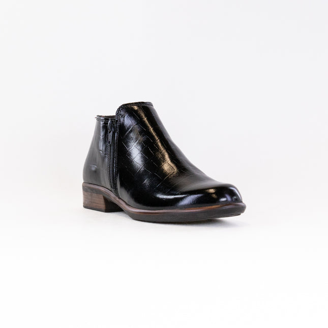 Naot Helm (Women's) - Black Croc Leather