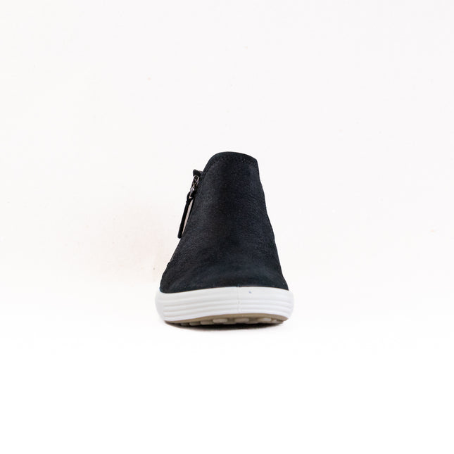 Ecco Soft 7 Side Zip Bootie (Women's) - Black