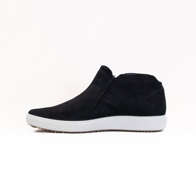 Ecco Soft 7 Side Zip Bootie (Women's) - Black