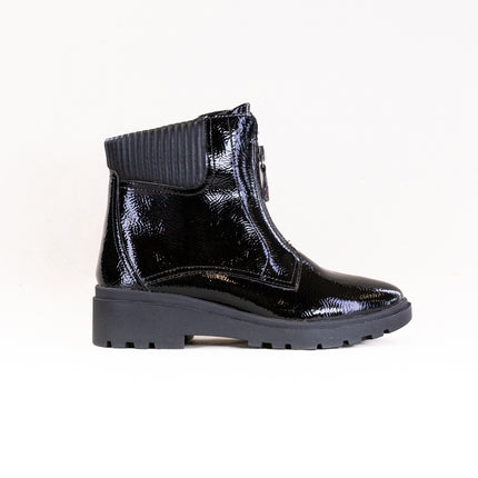 Clarks Calla Zip (Women's) - Black Crinkle Patent
