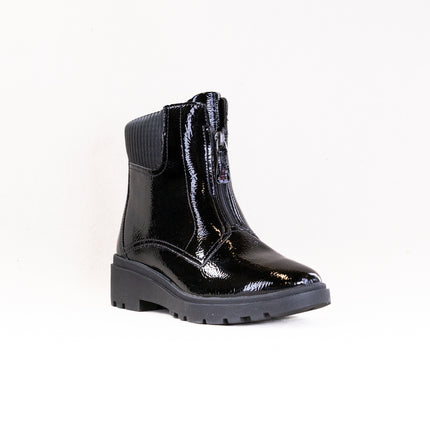 Clarks Calla Zip (Women's) - Black Crinkle Patent