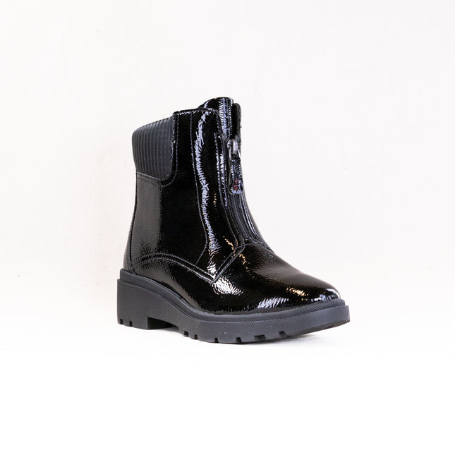 Clarks Calla Zip (Women's) - Black Crinkle Patent