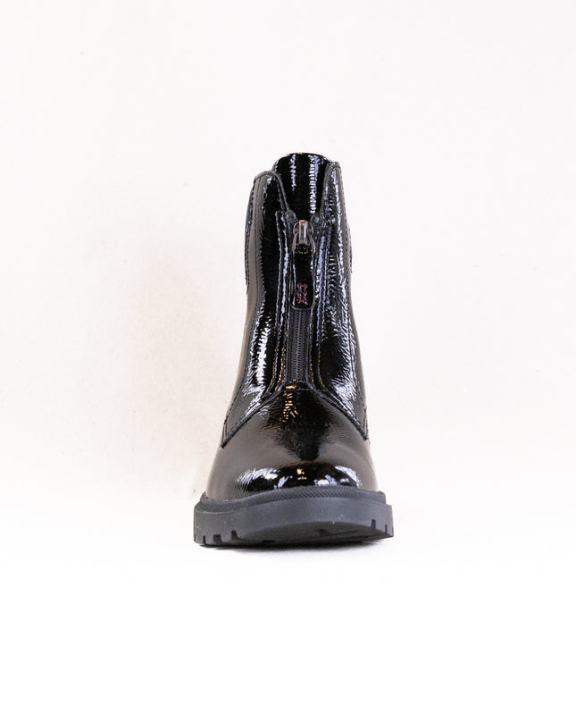 Clarks Calla Zip (Women's) - Black Crinkle Patent