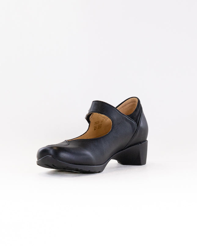 Wolky Chili Mary Jane (Women's) - Black Leather Nubuck Combi