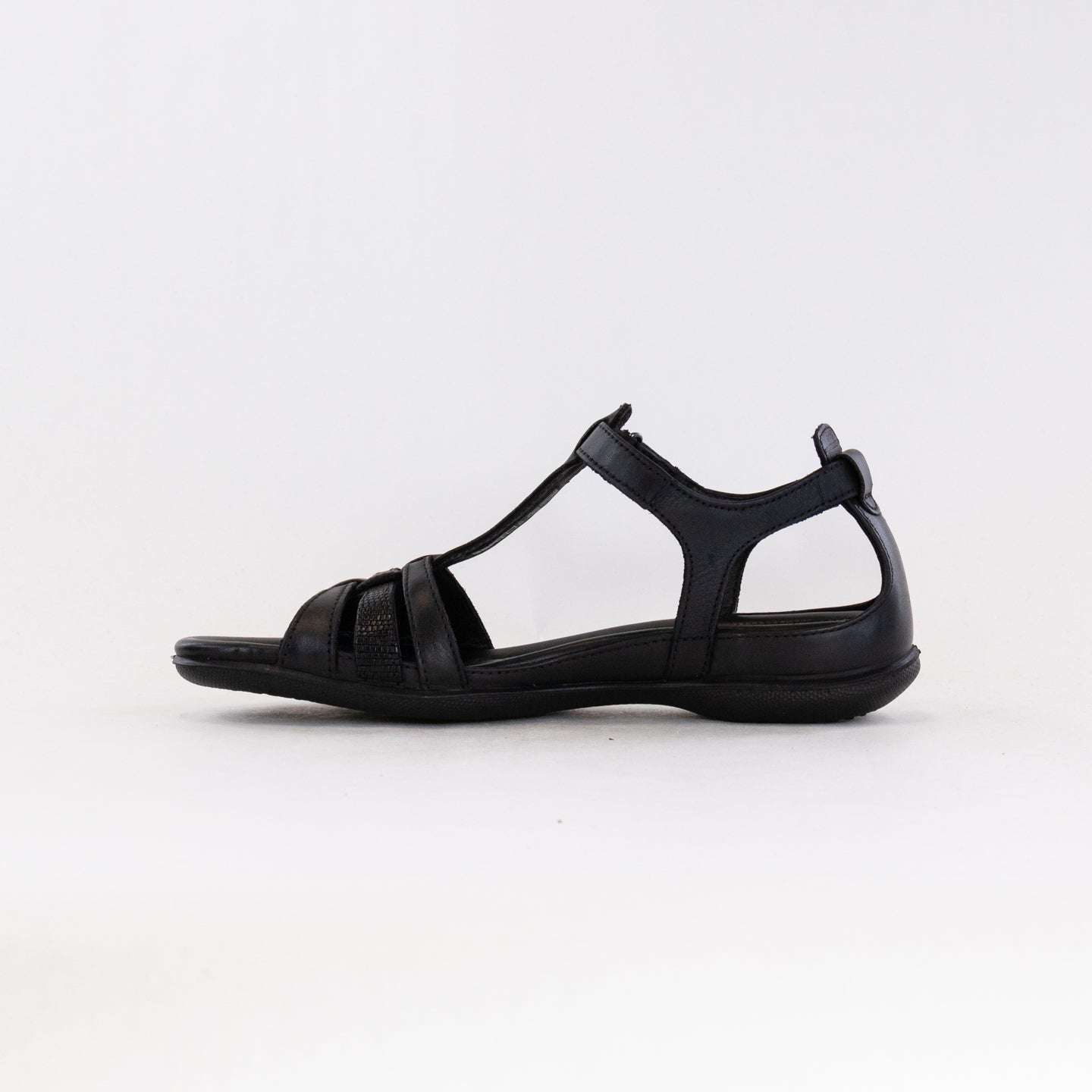 Ecco Flash T Strap Sandal (Women's) - Black