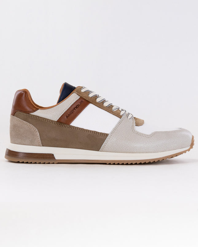 Ambitious Slow Line Sneaker (Men's) - Leather/Textile Grey/Camel