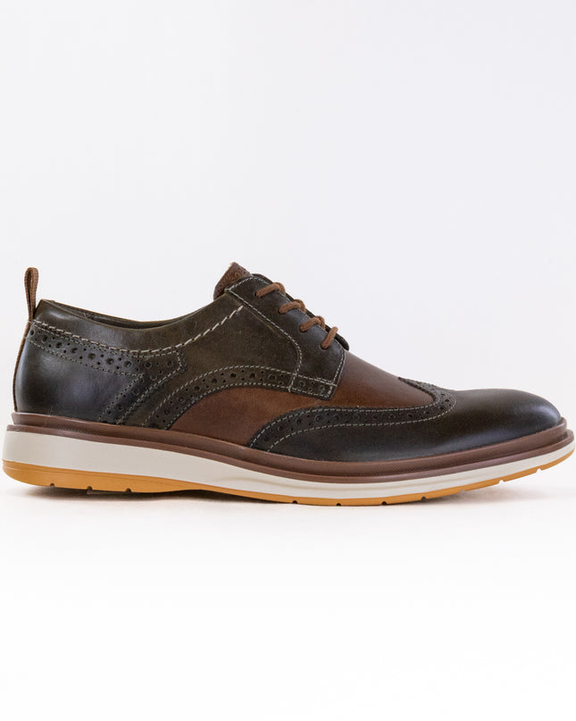 Clarks Chantry Wing Oxford (Men's) - Dark Olive Combi