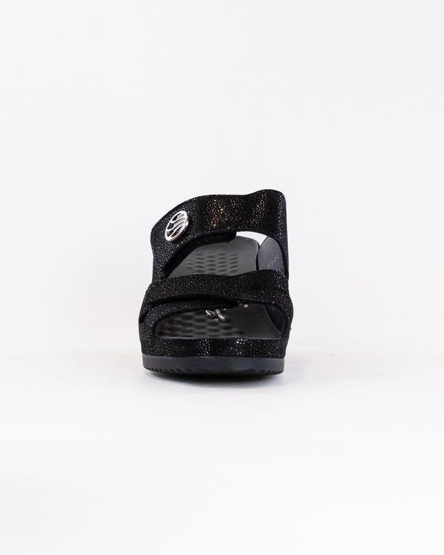 Vital Petra Mule Sandal (Women's) - Black Metallic Leather