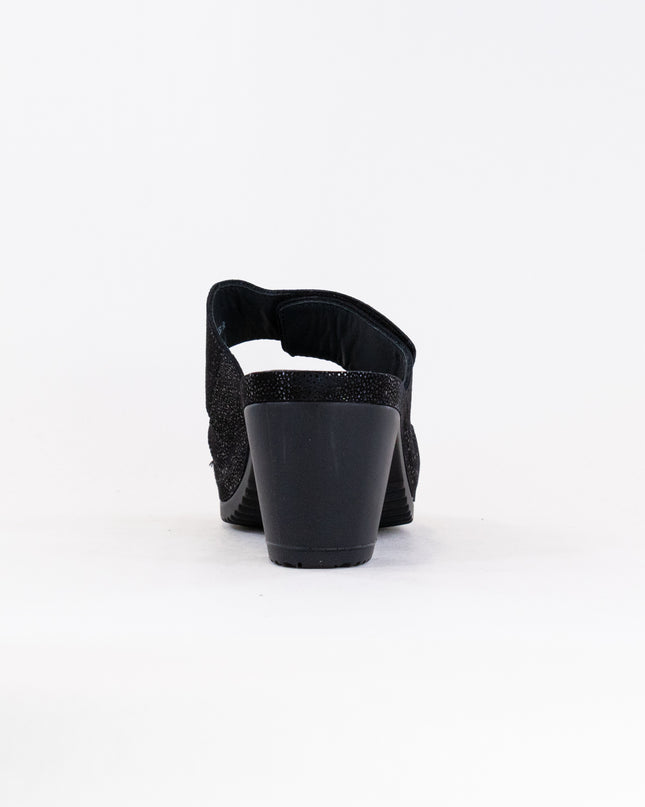 Vital Petra Mule Sandal (Women's) - Black Metallic Leather