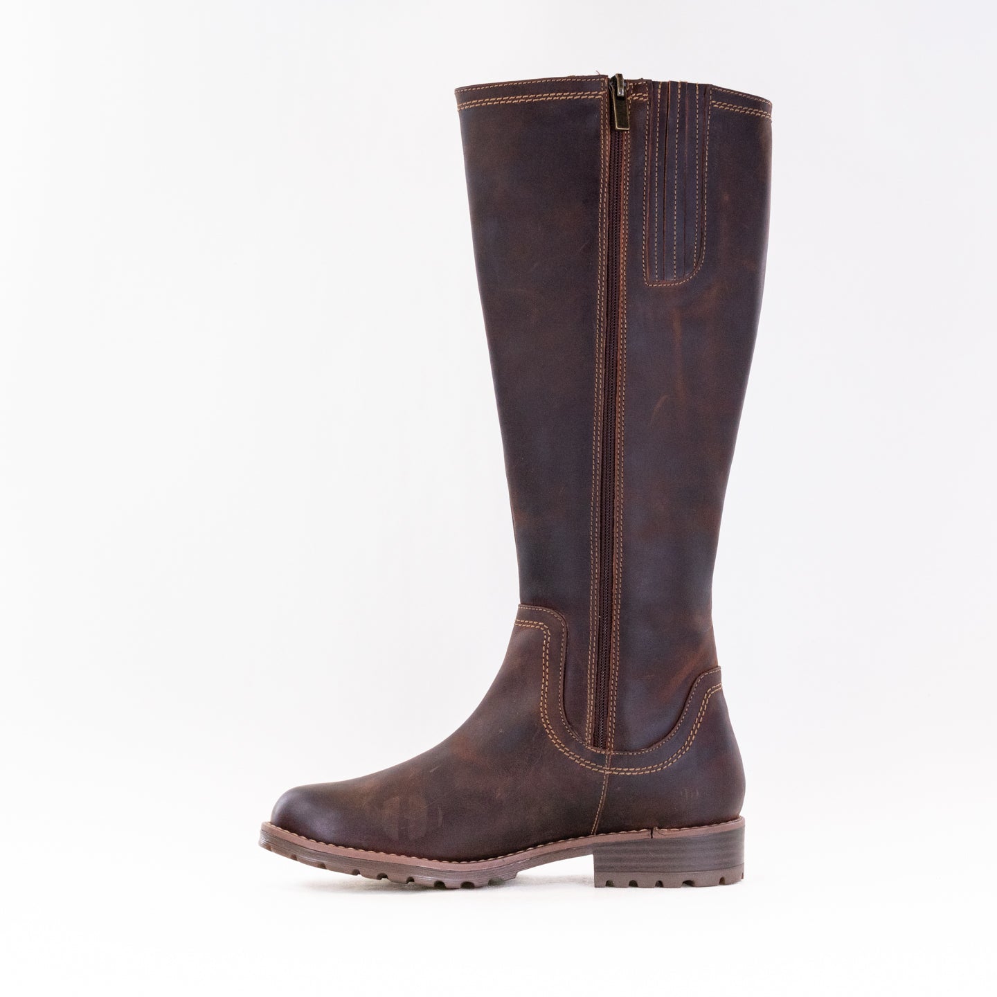 Clarks tan leather knee high boots online