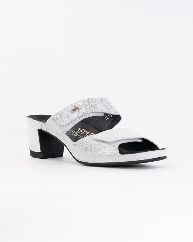 Vital Joy Mule Sandal (Women's) - Silver Metallic Leather