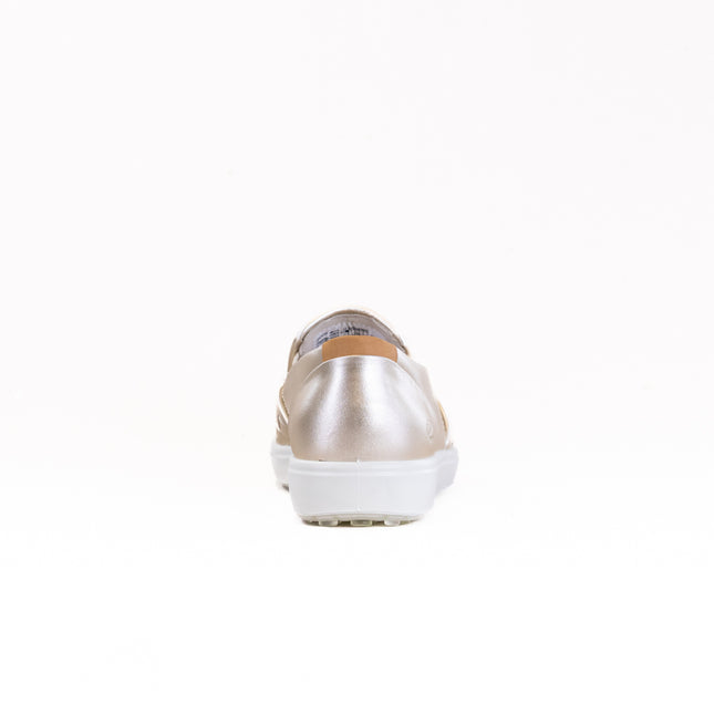 Ecco Soft 7 Woven Leather Slip-On (Women's) - Metallics