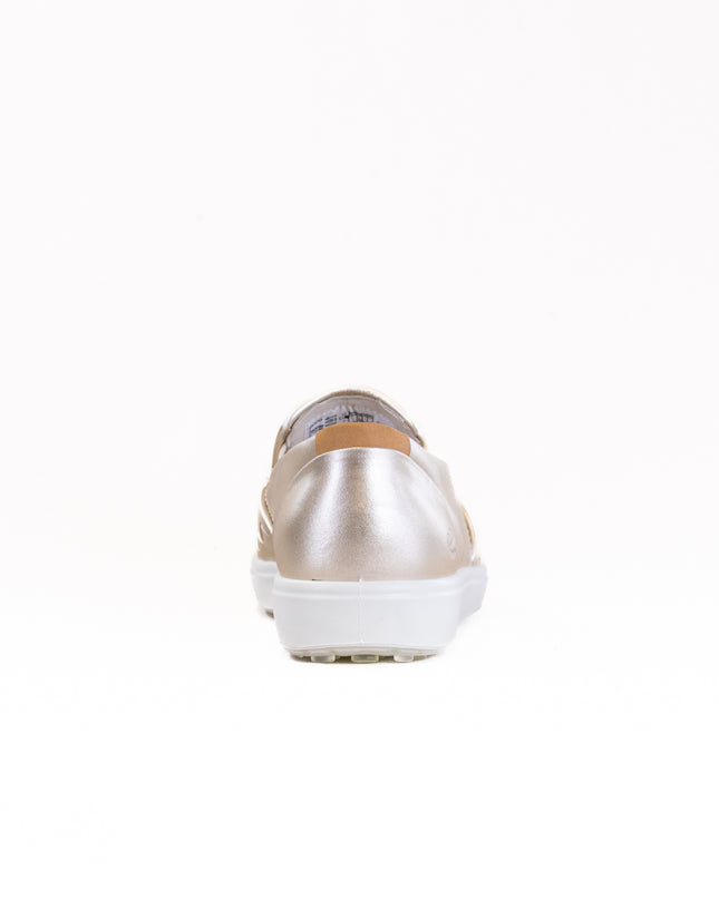 Ecco Soft 7 Woven Leather Slip-On (Women's) - Metallics