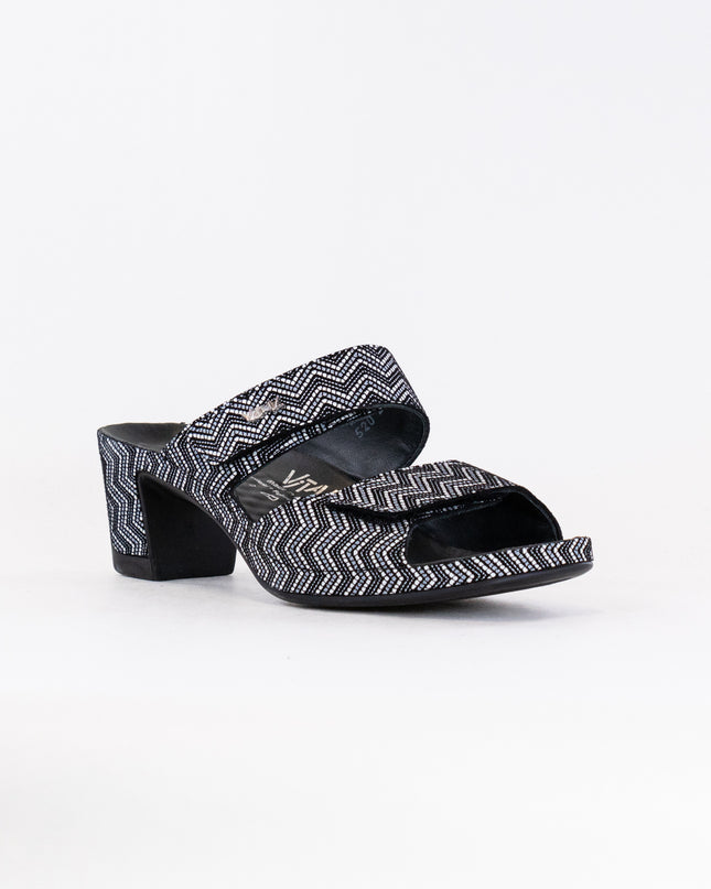 Vital Joy Mule Sandal (Women's) - Black Chevron Leather