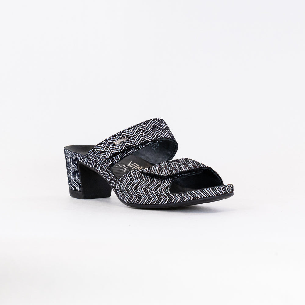 Vital Joy Mule Sandal (Women's) - Black Chevron Leather