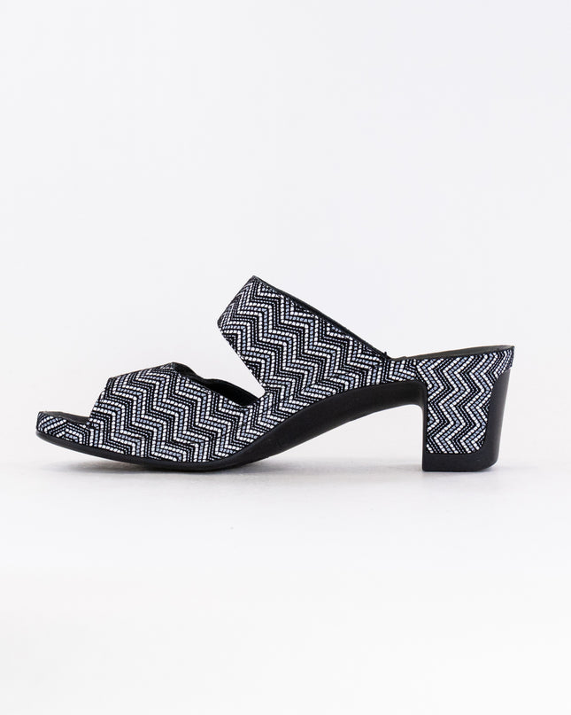 Vital Joy Mule Sandal (Women's) - Black Chevron Leather