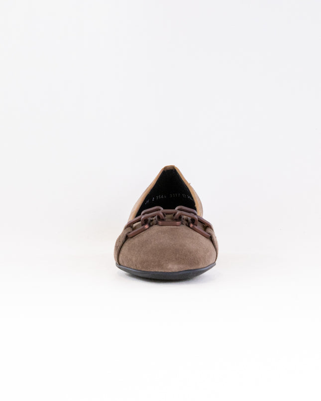 Ara Scout Chain Ballet Flat (Women's) - Sesame Suede