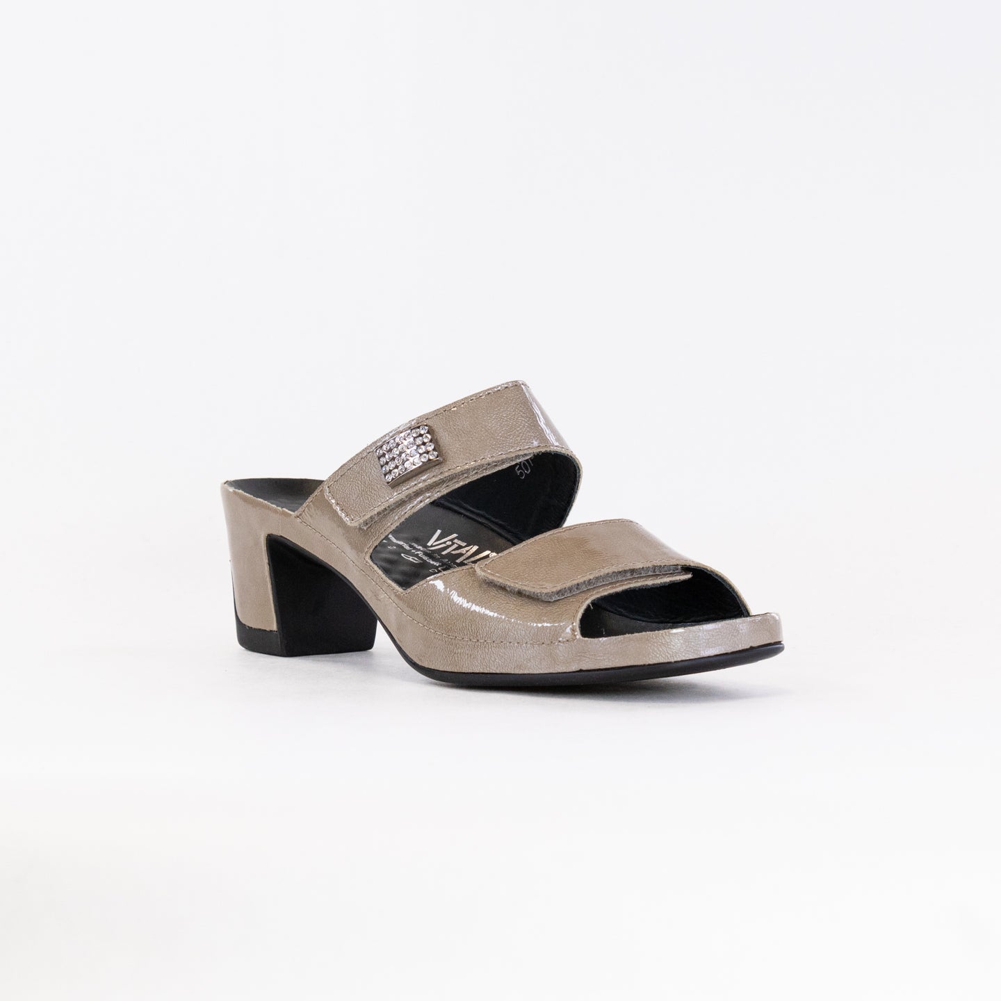 Vital Joy Mule Sandal (Women's) - Apache Taupe Patent Leather