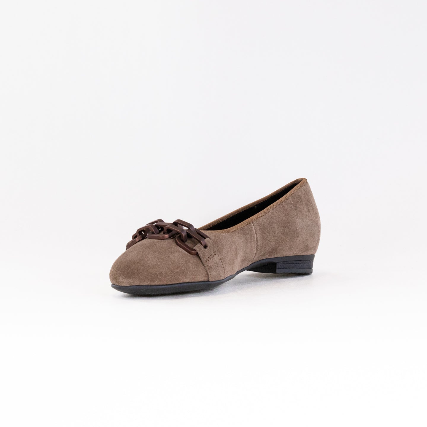 Ara Scout Chain Ballet Flat (Women's) - Sesame Suede