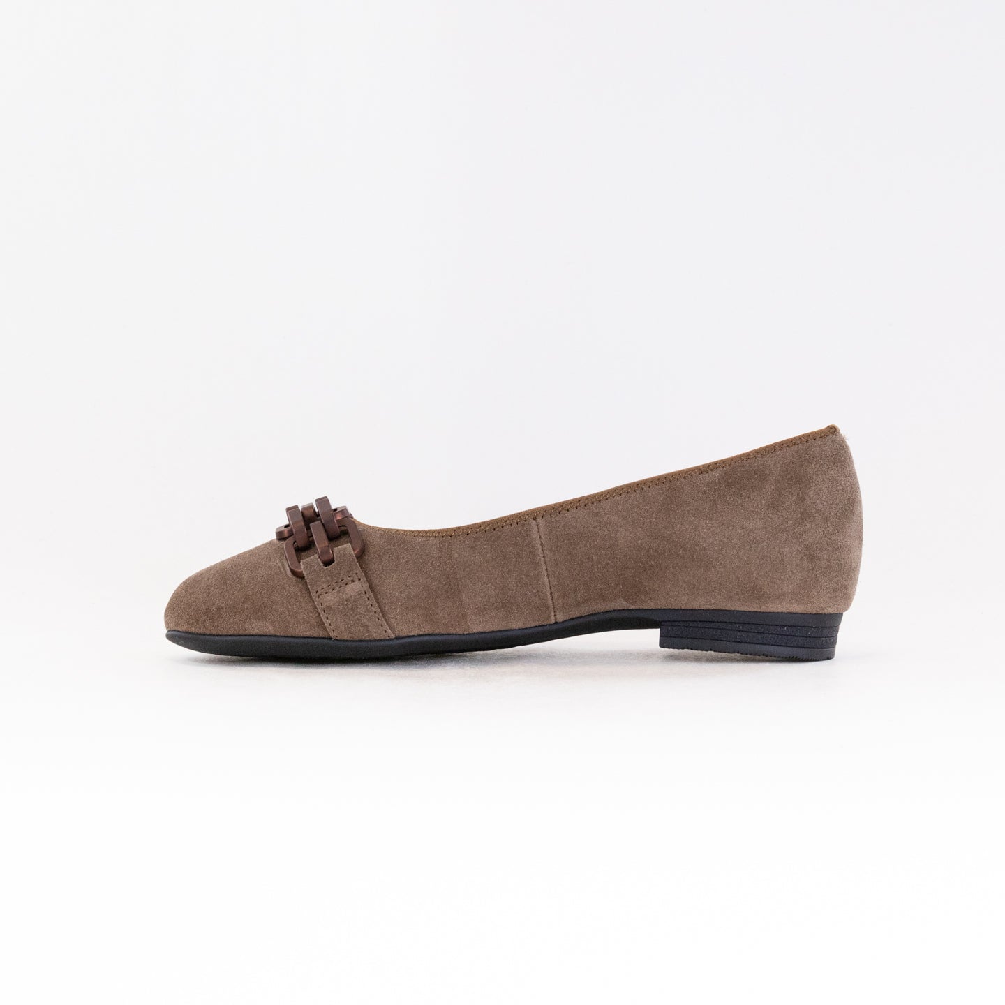 Ara Scout Chain Ballet Flat (Women's) - Sesame Suede