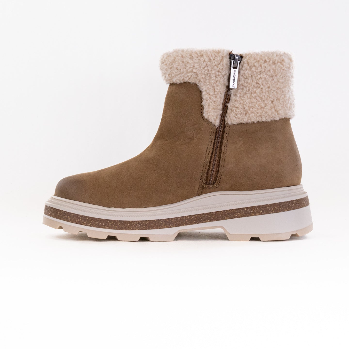 Clarks Hencroft Madi Waterproof (Women's) - Dark Sand Warmlined