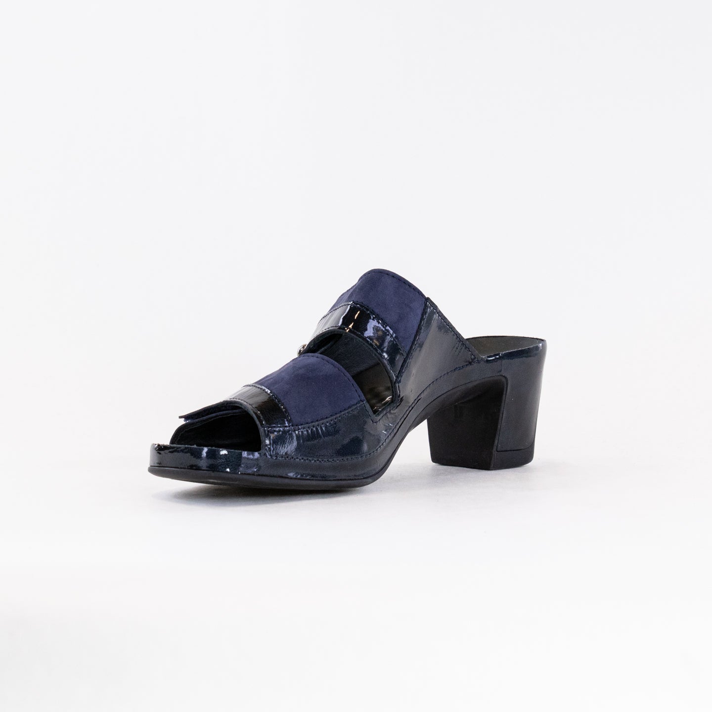 Vital Joy Mule Sandal (Women's) - Apache Blue Nubuck/Patent Leather