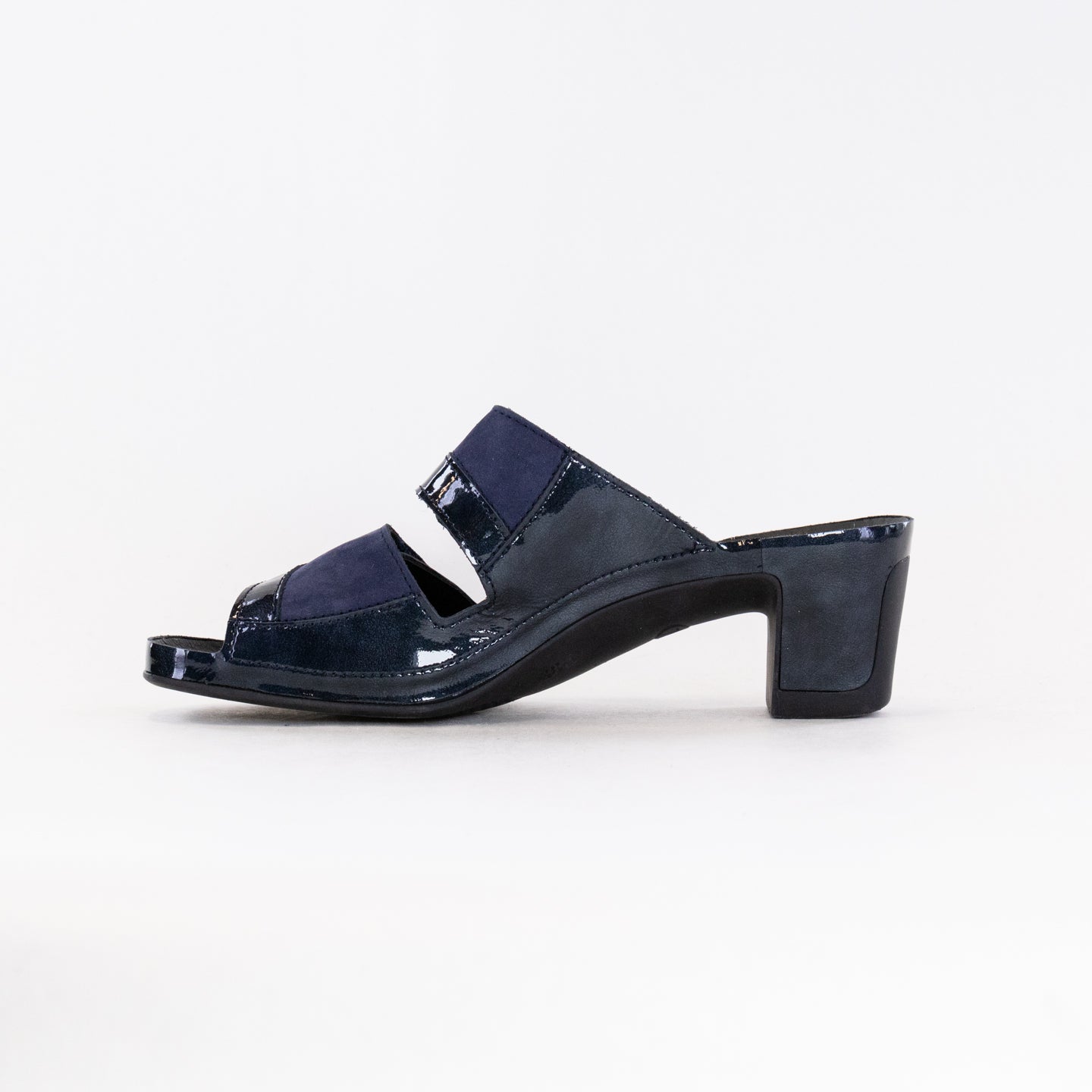 Vital Joy Mule Sandal (Women's) - Apache Blue Nubuck/Patent Leather